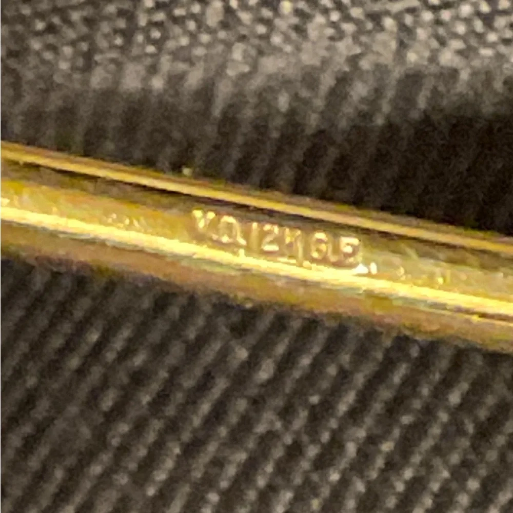 Vintage Van Dell 12K Gold Filled Bar Brooch Knot Mid Century